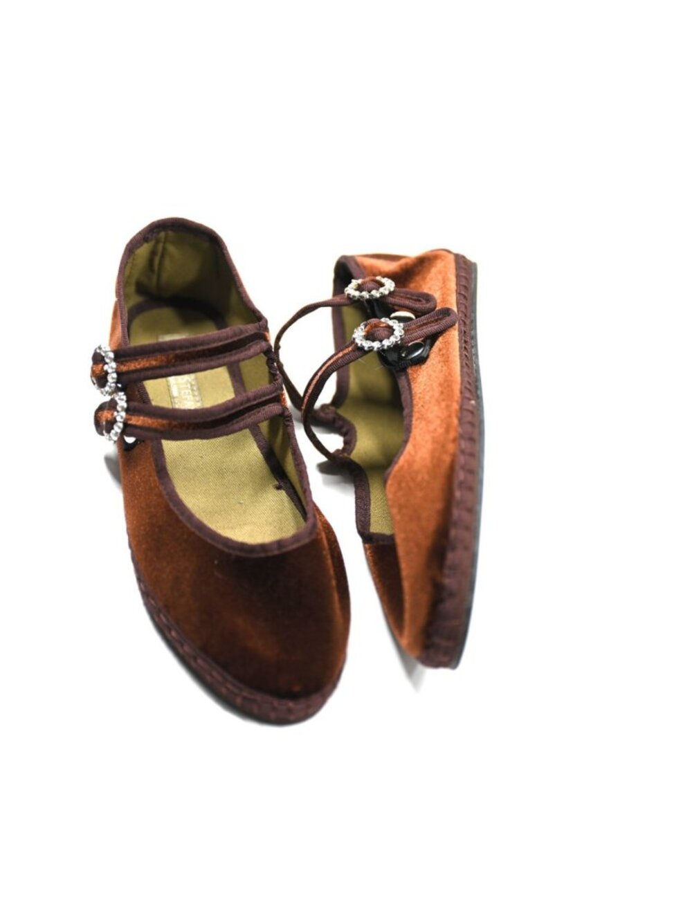 Sveti Stefan Double Lace Flats in Brownie